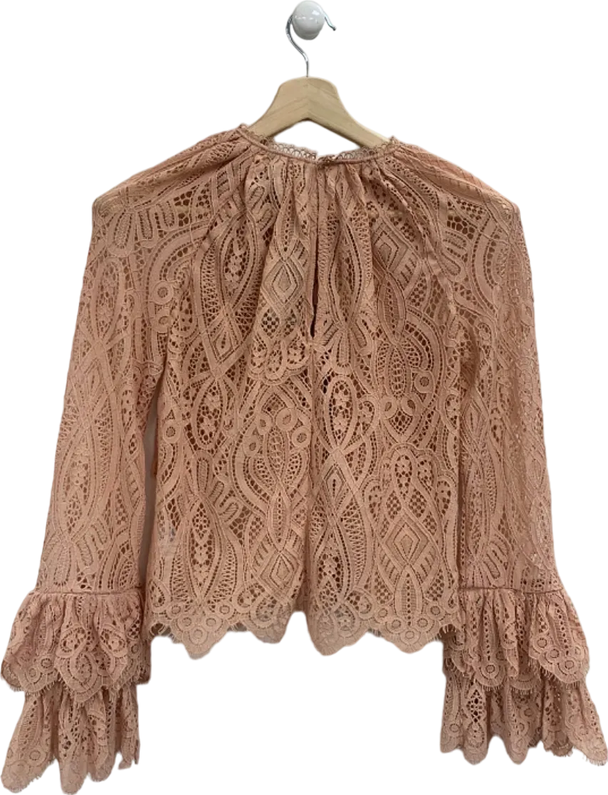 River Island Pink Lace Blouse UK 6