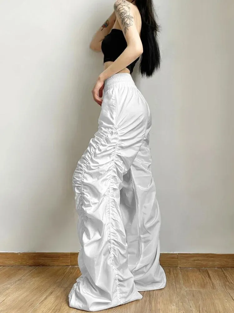 Ruched Parachute Pants