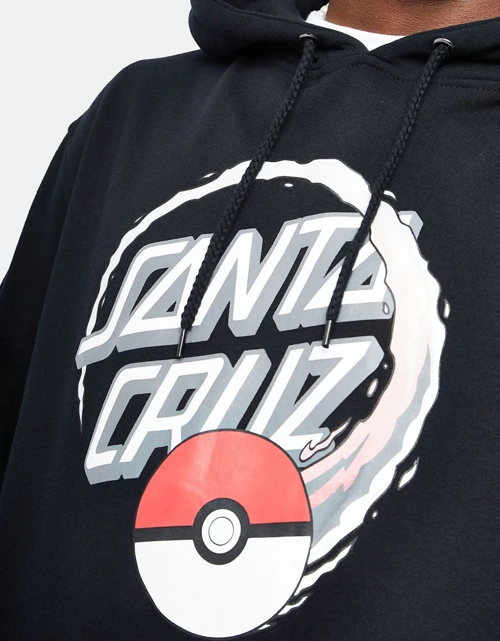 Santa Cruz x Pokémon Poke Ball Dot Pullover Hoodie - Black