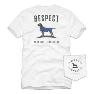 S/S Blue Line Respect T-Shirt White