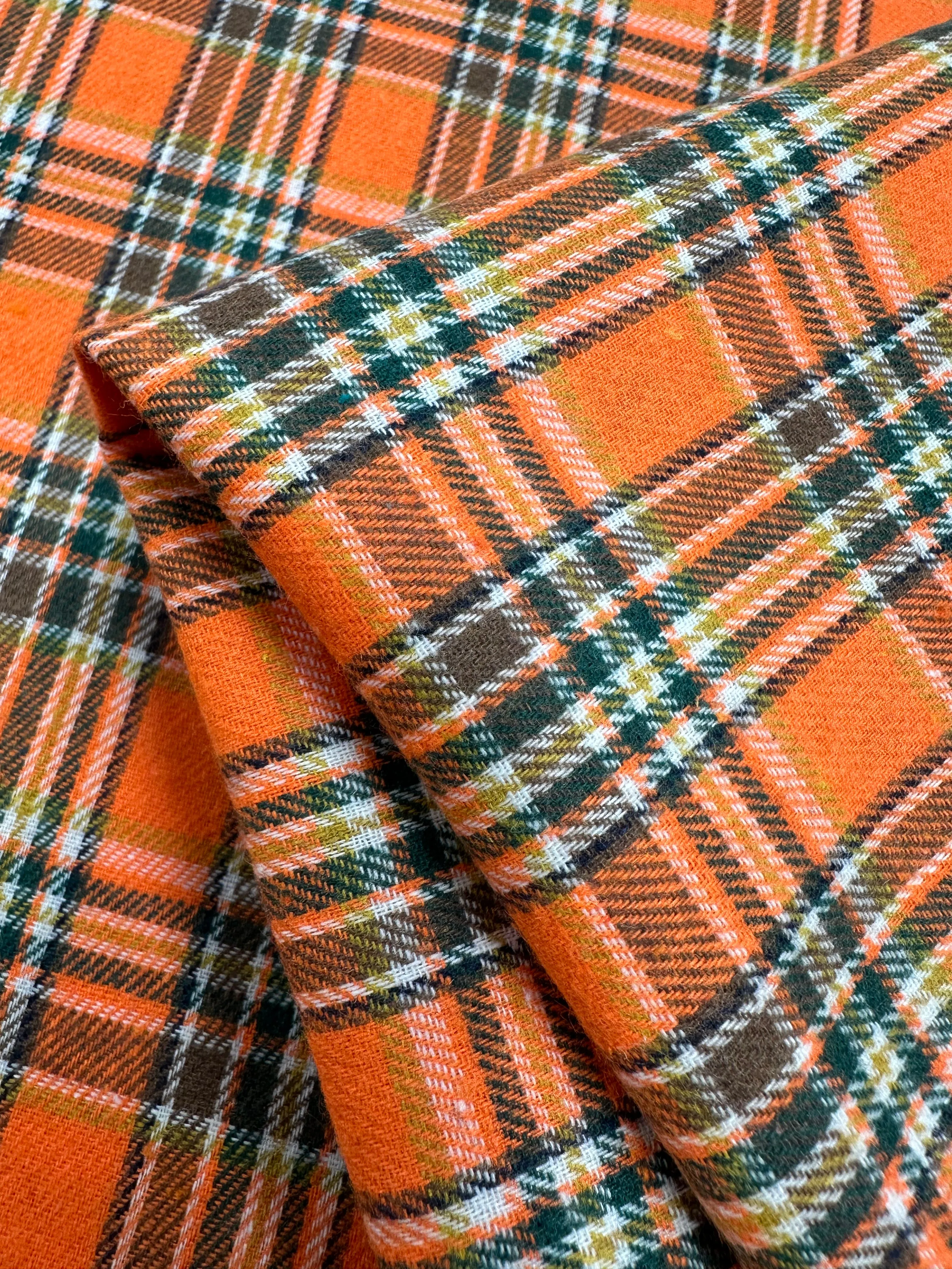 Suiting - Orange Glen Check - 147cm