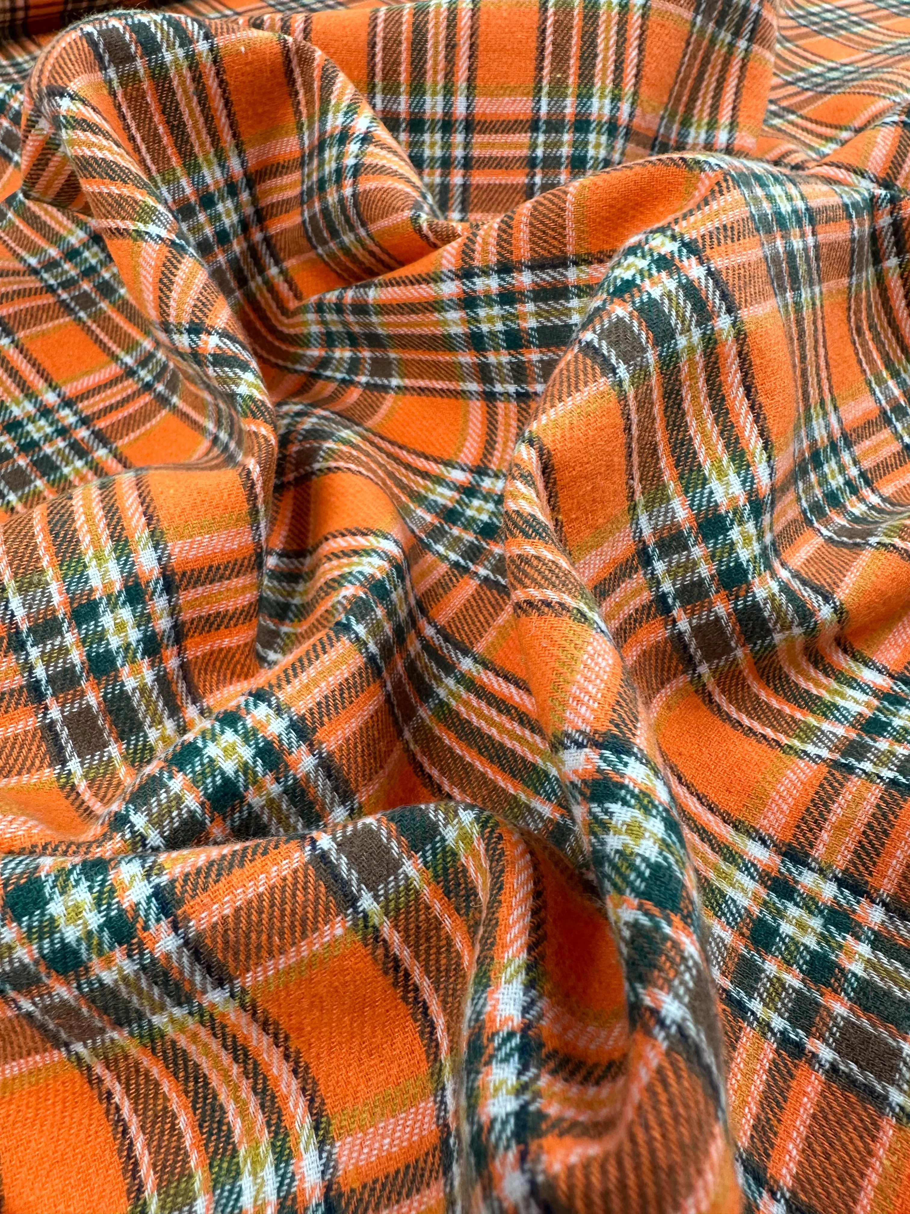 Suiting - Orange Glen Check - 147cm