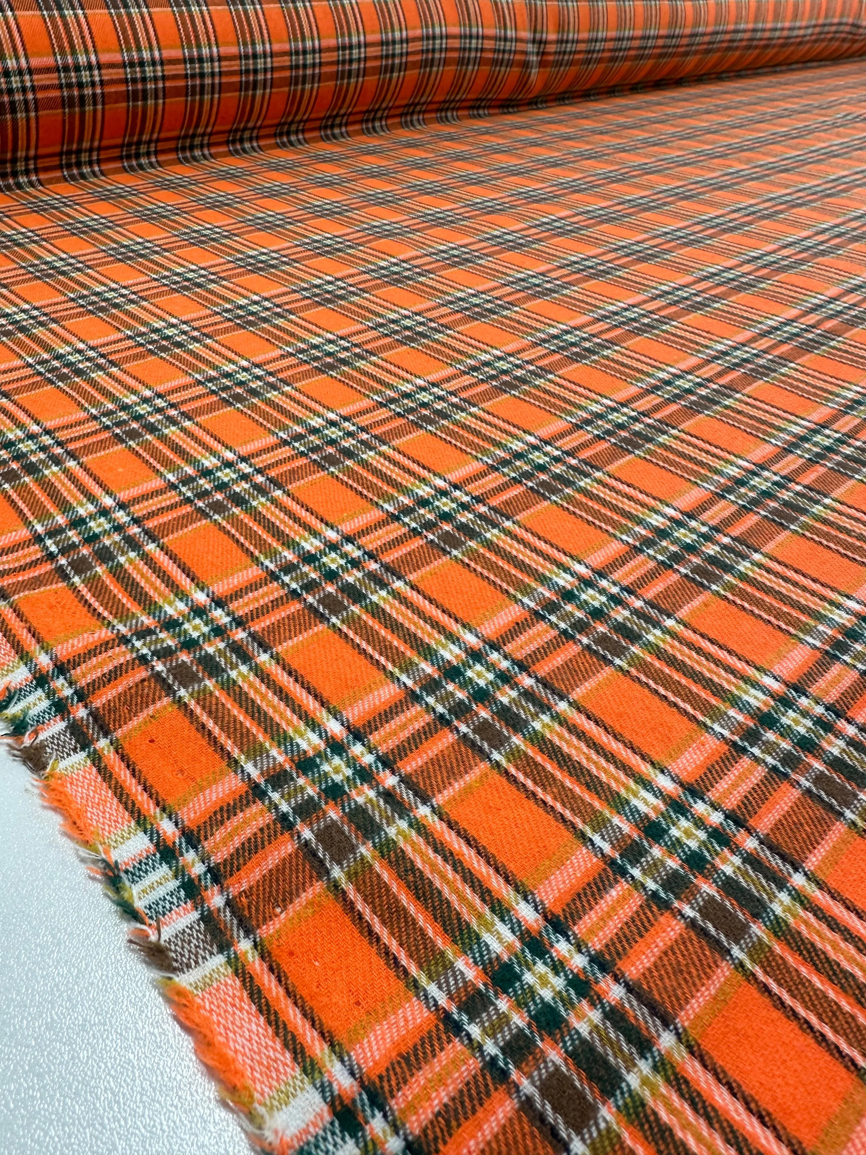 Suiting - Orange Glen Check - 147cm