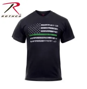 Thin Green Line Distressed Flag T-Shirt