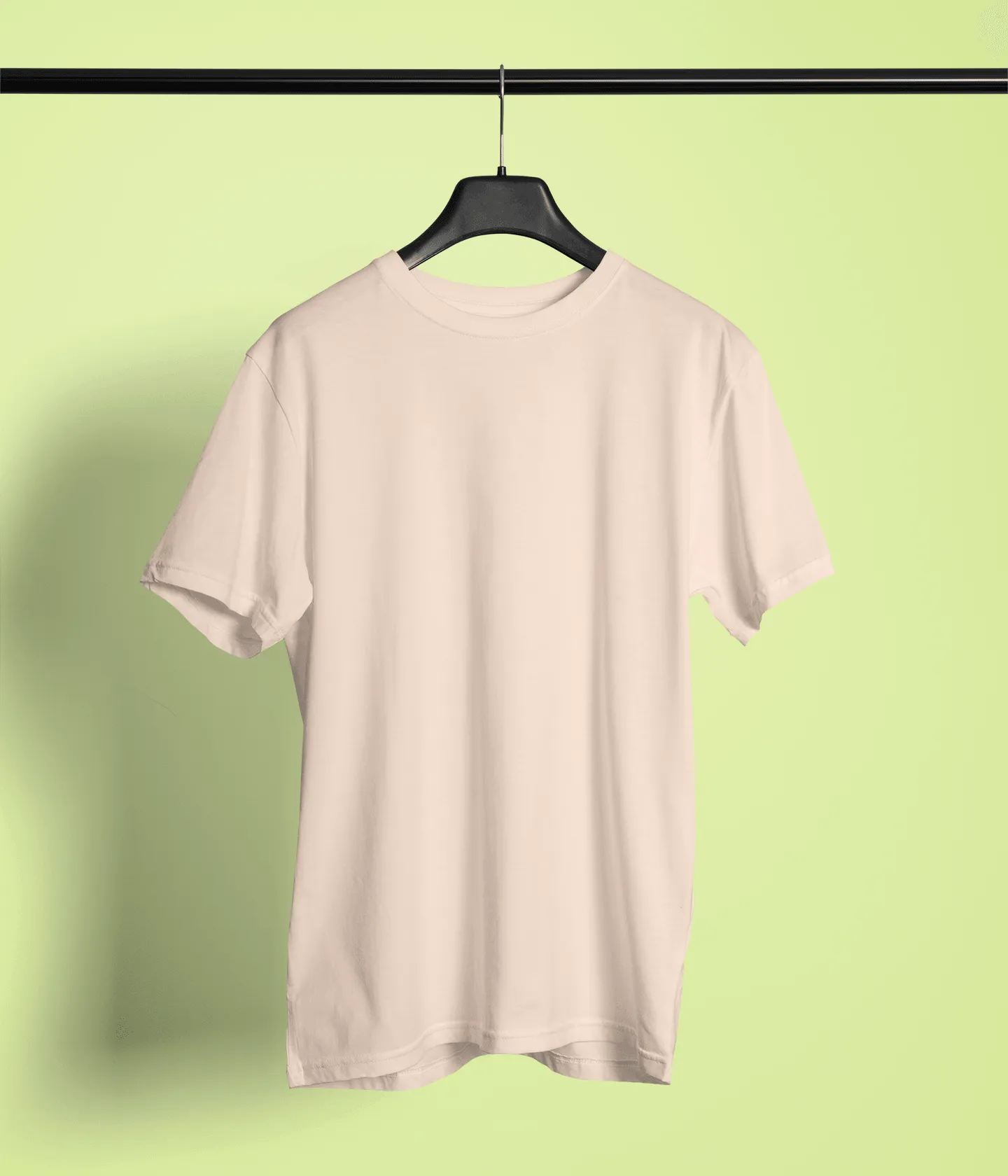 Unisex Regular Fit T-Shirt - Cotton, Bio-Washed (Peach)