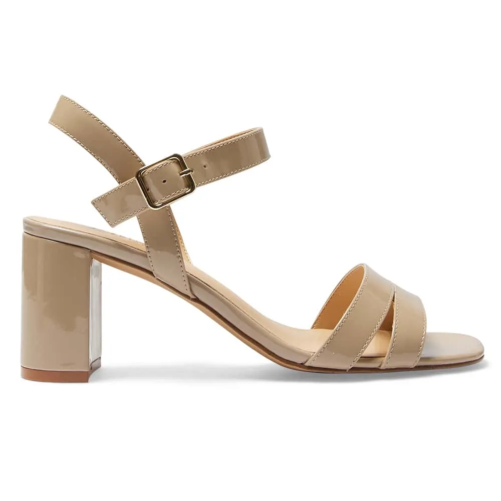 Utopia Heel in Nude Patent