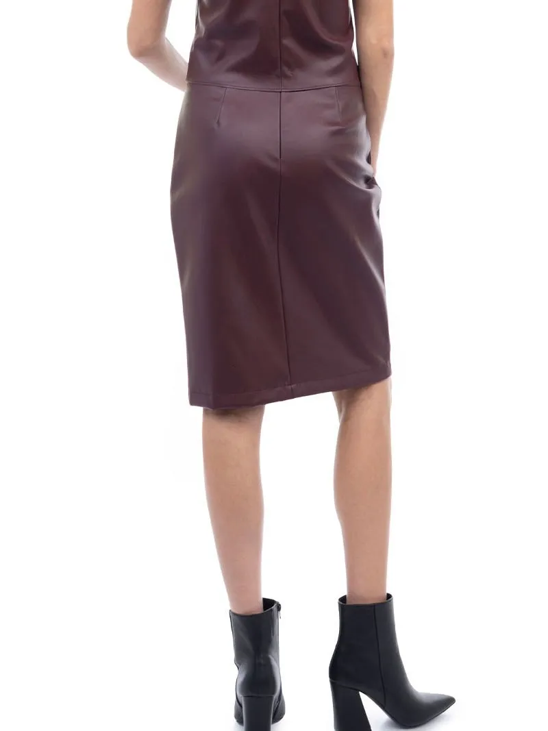 Vegan Leather Pencil Skirt