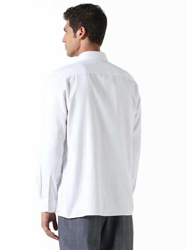 WES Formals White Slim-Fit Shirt