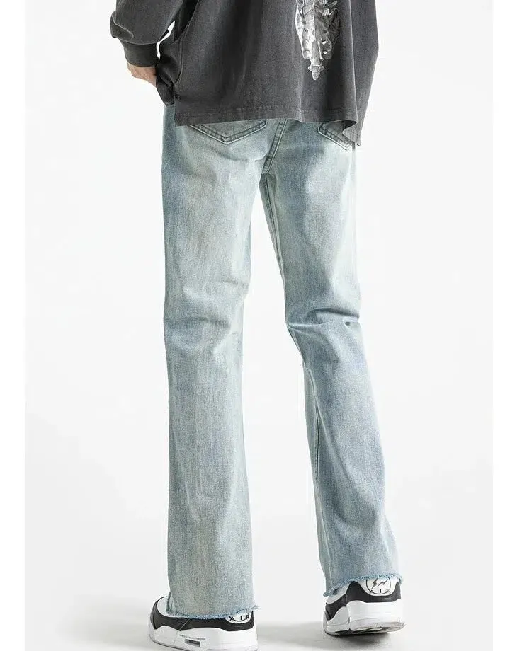 Wide-leg Versatile Distressed Bootcut Jeans