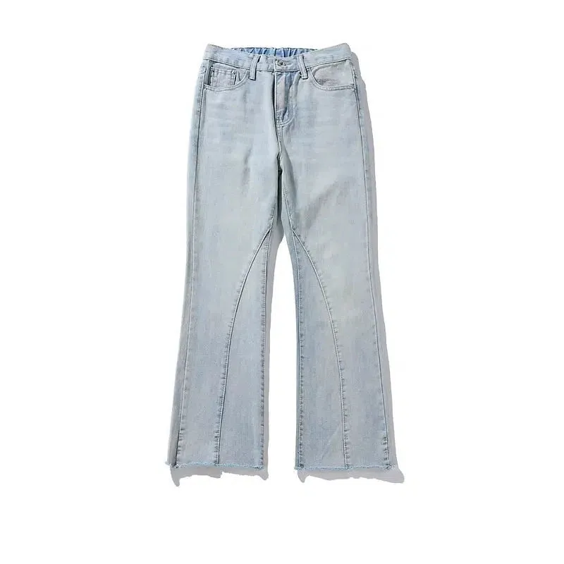 Wide-leg Versatile Distressed Bootcut Jeans